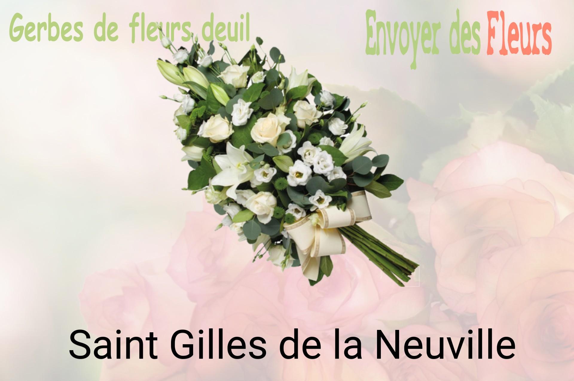 Gerbe de fleurs de deuil livrée à Saint-Gilles-de-la-Neuville